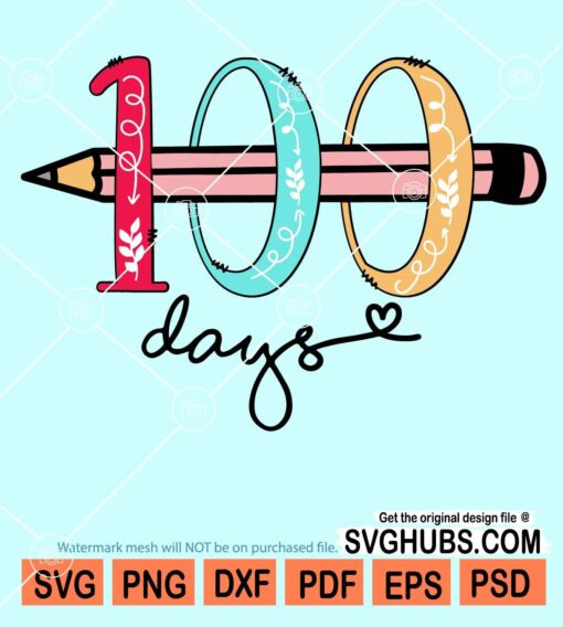 100 Days of school svg