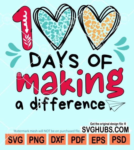 100 days of making a difference svg