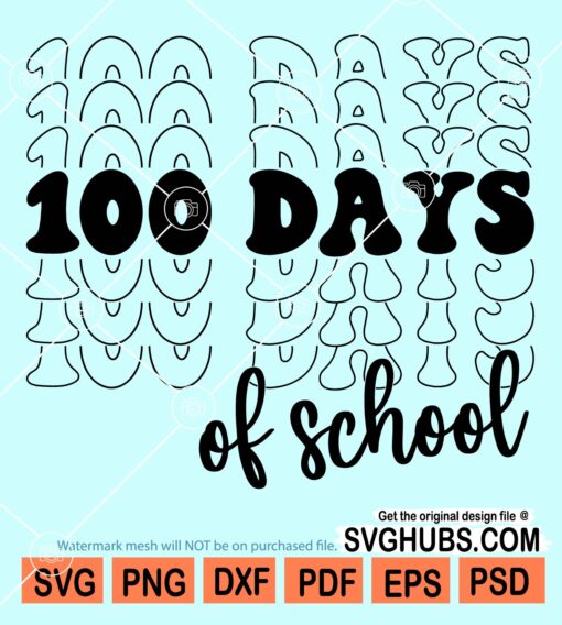 100 days of school svg