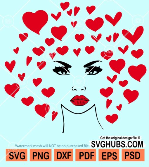 Afro puffs valentine svg