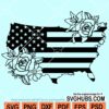 American floral map svg