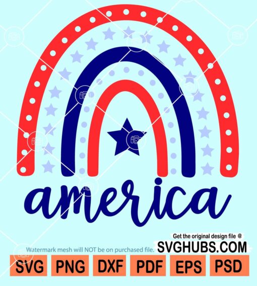 American rainbow svg