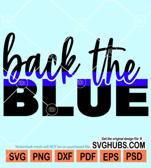 Back the blue svg