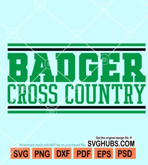 Badger cross country SVG