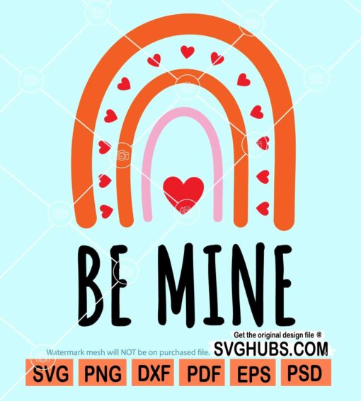 Be mine rainbow svg