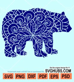 Bear mandala svg