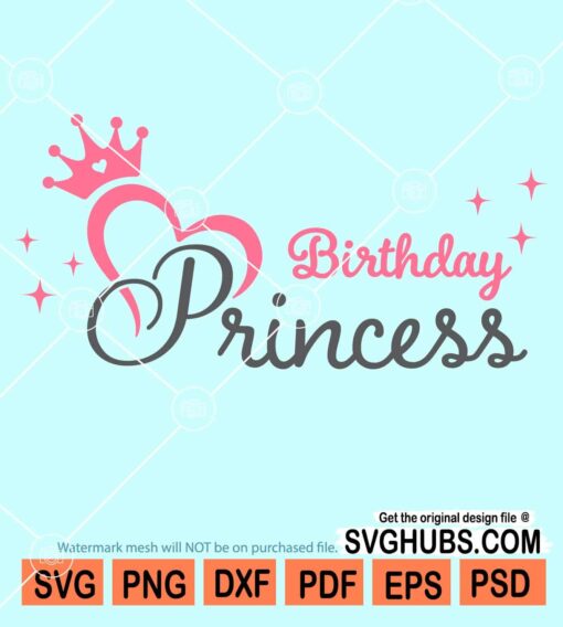 Birthday princess svg