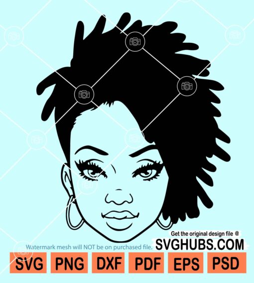 Black Woman Dreadlocks svg, Black woman with dreadlocks SVG, Dreadlocks SVG, woman with dreadlocks SVG