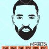 Black man head svg