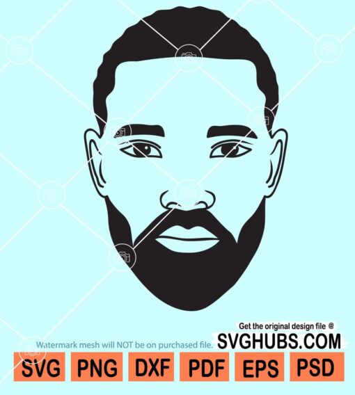 Black man head svg