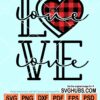 Buffalo plaid love svg