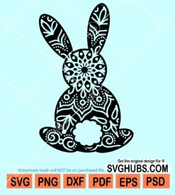 Bunny mandala svg