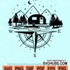 Camping compass svg