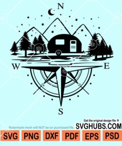 Camping compass svg