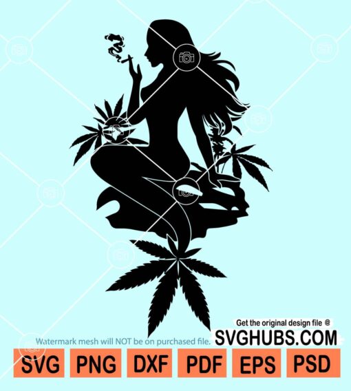 Cannabis Mermaid SVG