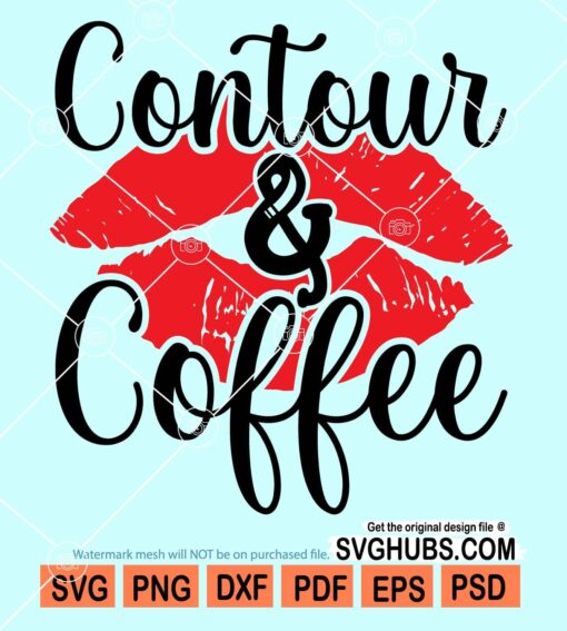 Contour and coffee svg