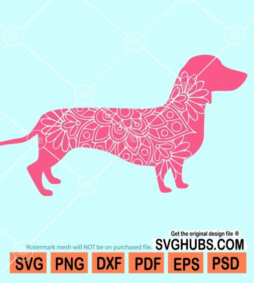 Dachshund mandala svg