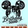 Disneyland Birthday squad Svg