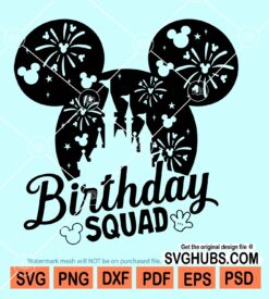 Disneyland Birthday squad Svg