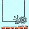 Double square floral frame svg