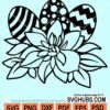 Easter flower with eggs svg