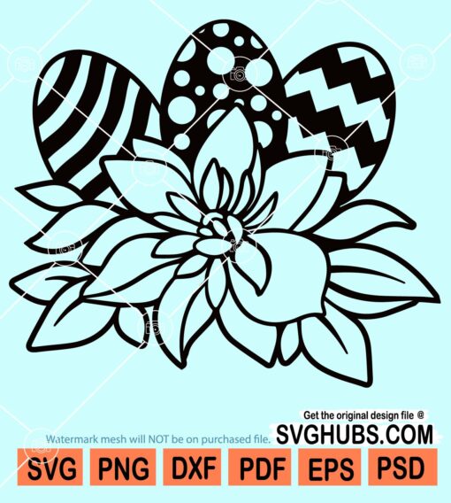 Easter flower with eggs svg