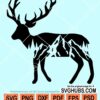 Elk and mountains svg