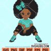 Fashion afro girl svg