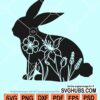 Floral Easter bunny SVG
