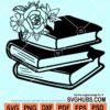 Floral book svg