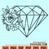 Floral diamond svg