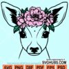 Floral fawn svg