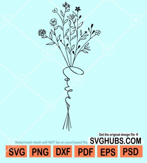 Floral love svg