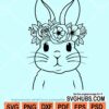 Floral rabbit svg