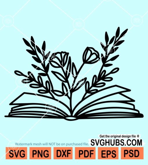 Flower book svg