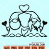 Gnome valentines svg