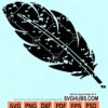 Grunge feather svg