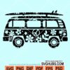 Grunge hippie bus svg