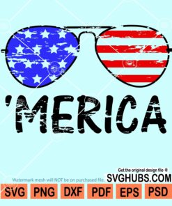 Grunge merica sunglasses svg