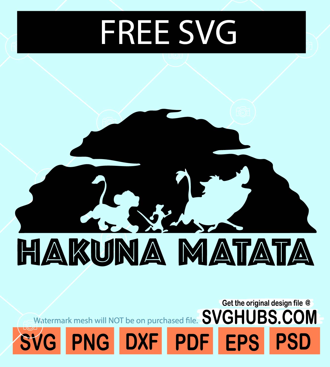 Hakuna matata svg free, hakuna matata svg file, lion king svg free