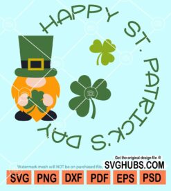 Happy St. Patrick's day gnome svg
