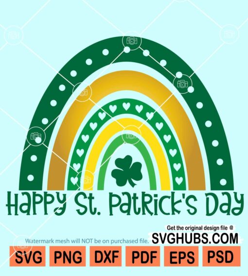 Happy st. Patrick's day rainbow svg