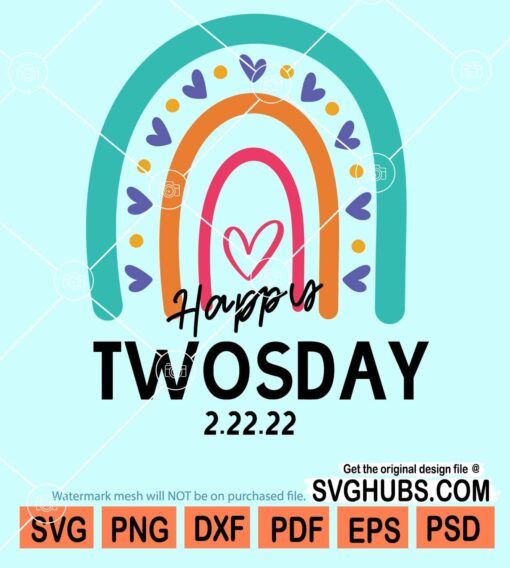 Happy twosday svg