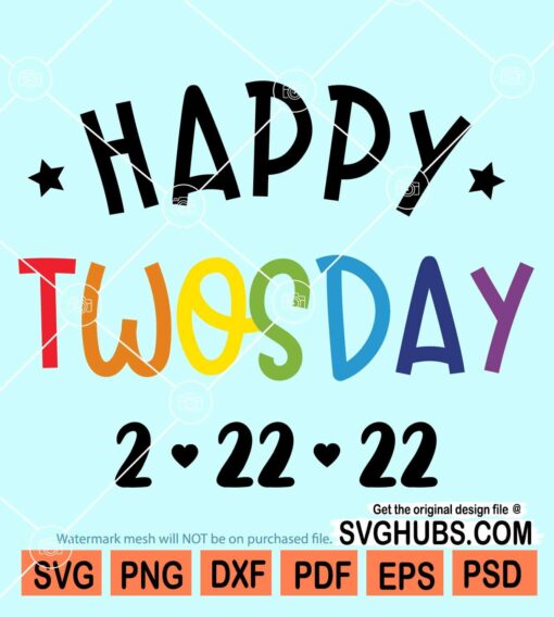 Happy twosday svg