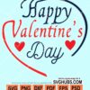 Happy valentine's day svg