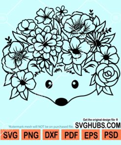Hedgehog flowers svg