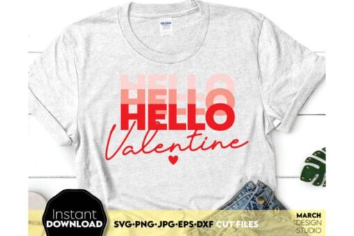 Hello Valentine SVG file