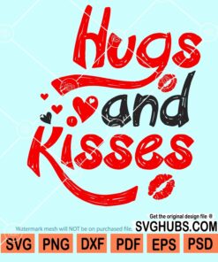 Hugs and kisses svg