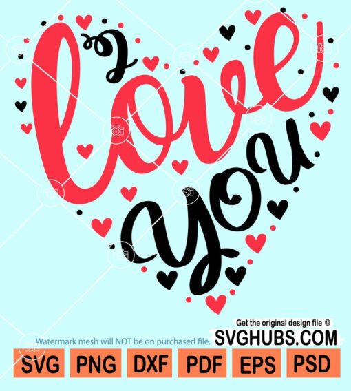 I love you svg