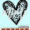 Leopard mimi heart svg